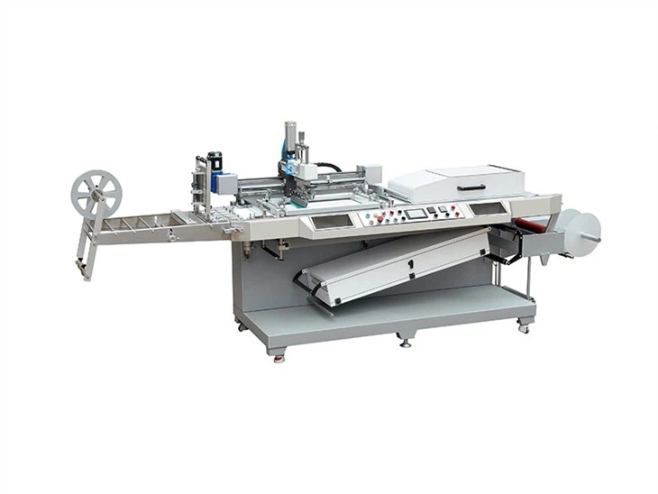 Volautomatisch broodje om de machine van de het lintdruk van de zeefdrukband te rollen